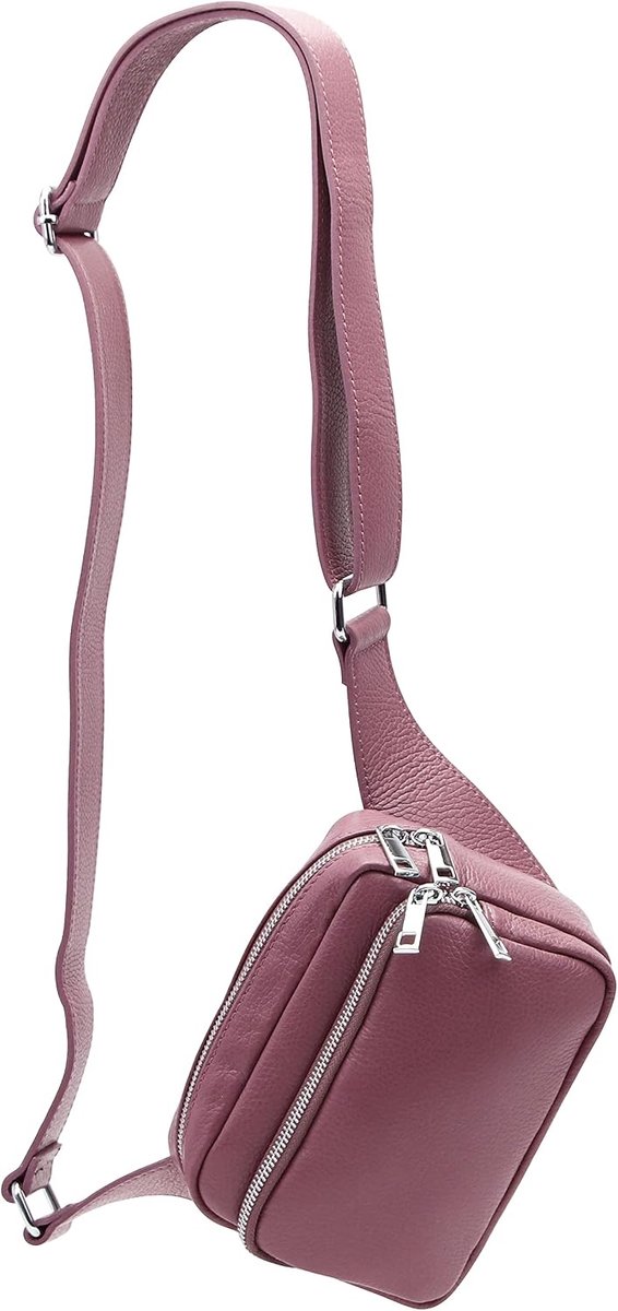 SH Leder Jisoo G412 G412 Genuine Leather Waist Bag for Men Women Women Unisex Festival Travel Medium Crossbody Bag Old - ShopVlot