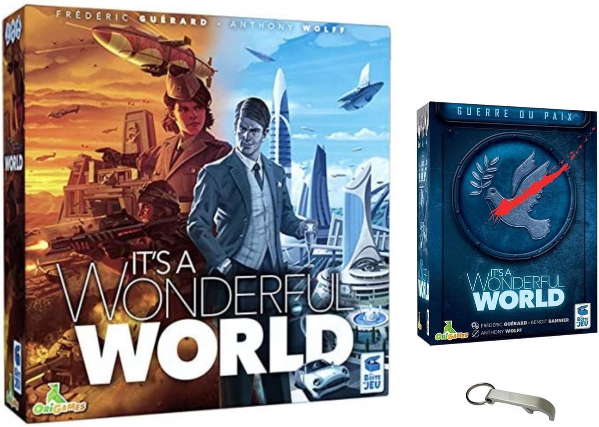 Set It's A Wonderful World + Extension War and Peace French Version + 1 Bottle Opener Flower (Base+ Peace War) - ShopVlot