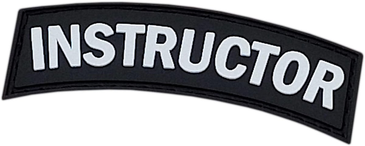 Instructor Tab PVC Patch (Black and White) - ShopVlot