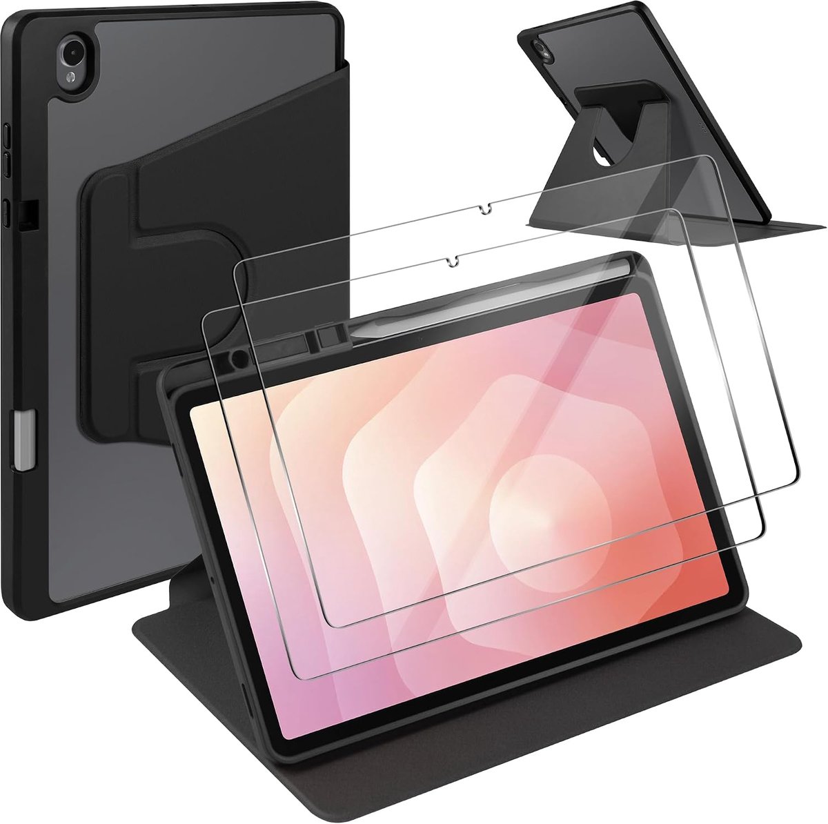 NEWZEROL Protective Case + 2 Pieces Tempered Glass Screen Protector Compatible with Samsung Galaxy Tab S11 2025 11 - ShopVlot