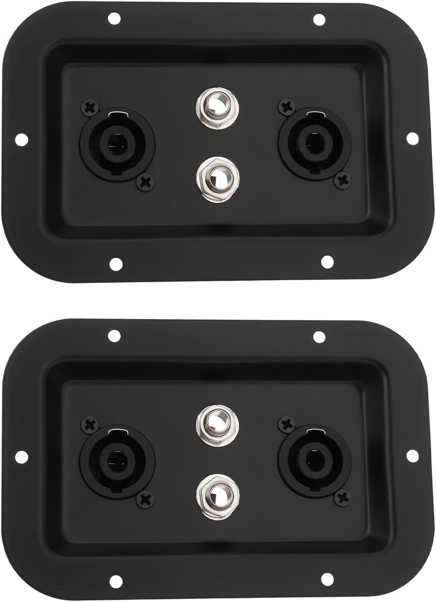 Speaker Jack Plate - Dual SpeakON NL4 & 1/4" vrouwelijke jacks - Geschikt voor PA luidsprekers - Duurzaam metaal - ShopVlot