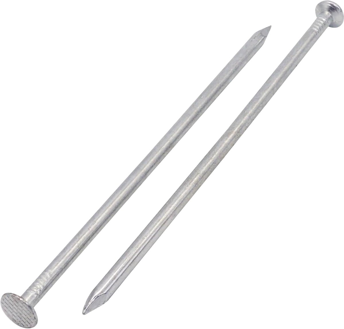 Constructienagels 5 x 150 mm - Gegalvaniseerd staal - Platte ronde kop - Voor houtverbindingen - ShopVlot