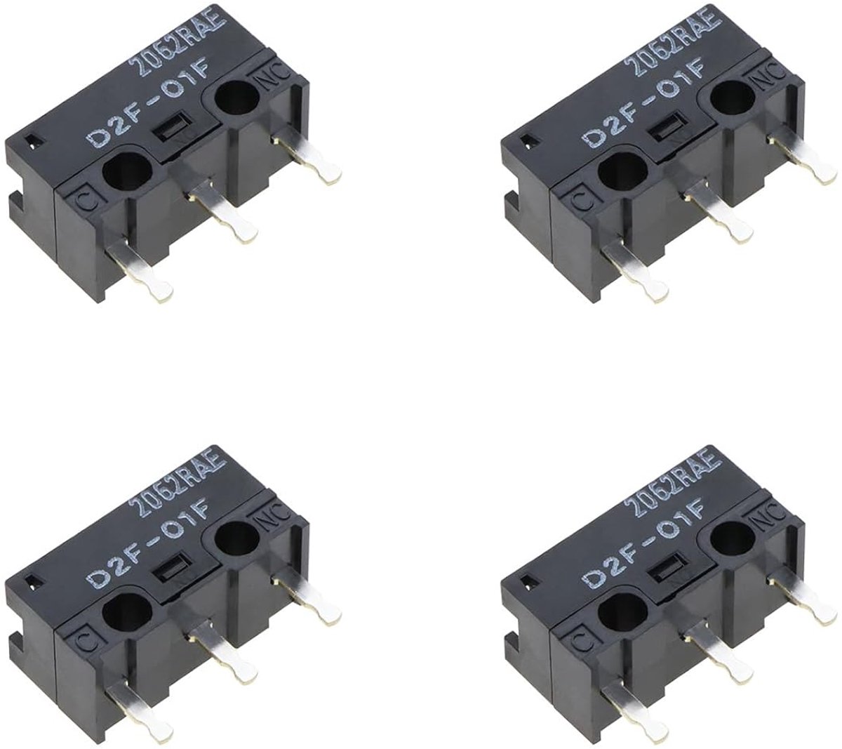 Micro switch D2F-01F - 4 stuks - 0.7N handmatig - 10 miljoen klikken - ShopVlot