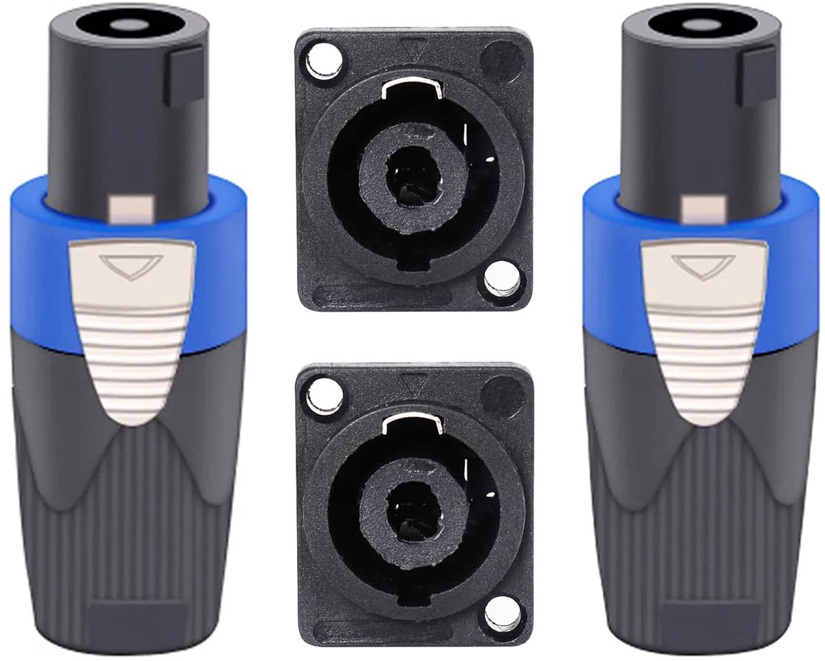 Speakerplug set 4-polig - Connector kit voor Neutrik Speakon - Eenvoudig te installeren - ShopVlot