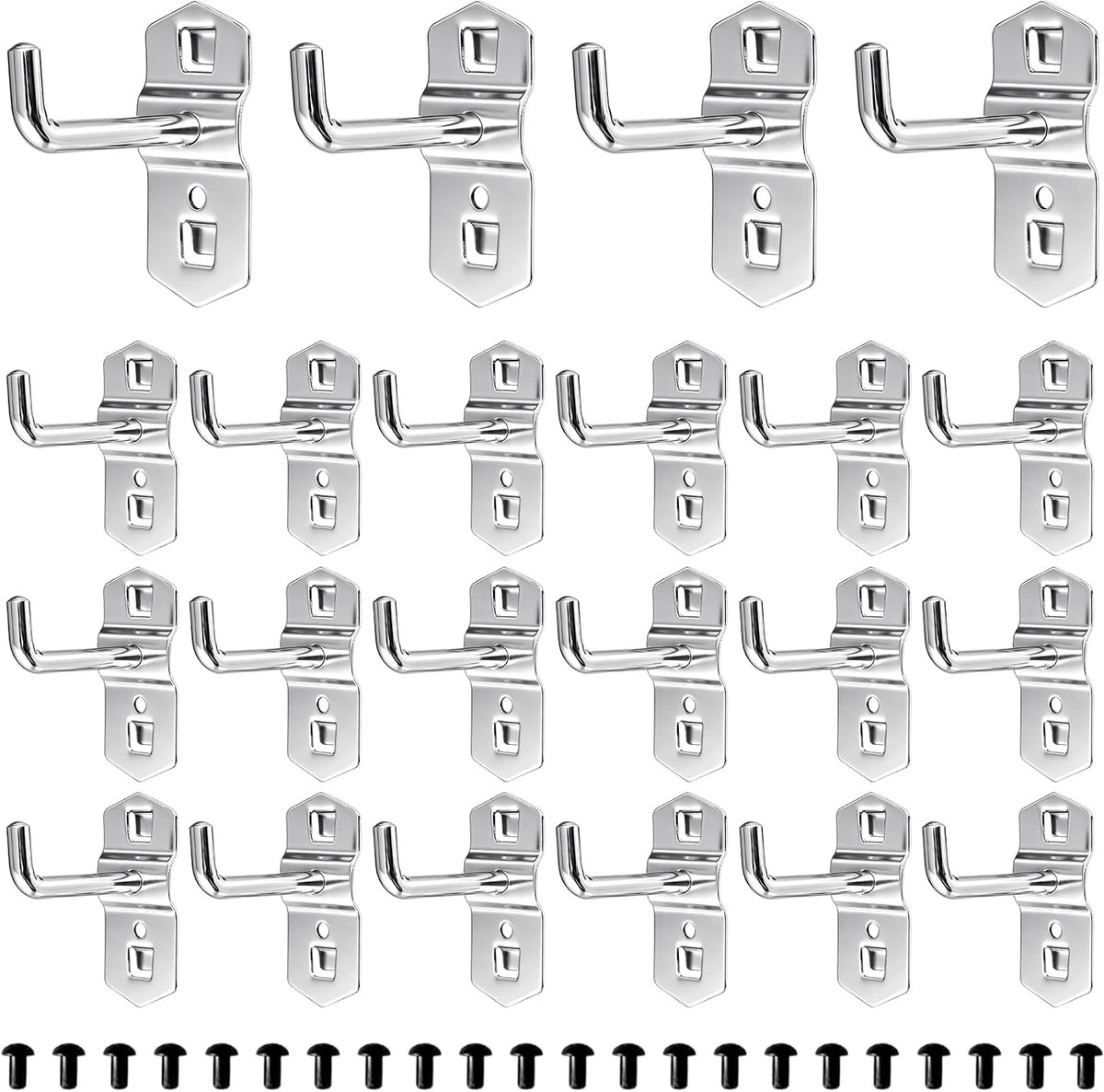 Plankhaken 20 stuks - Metalen displayhaken - Sterk en corrosiebestendig - Ideaal voor gereedschapshouder - ShopVlot