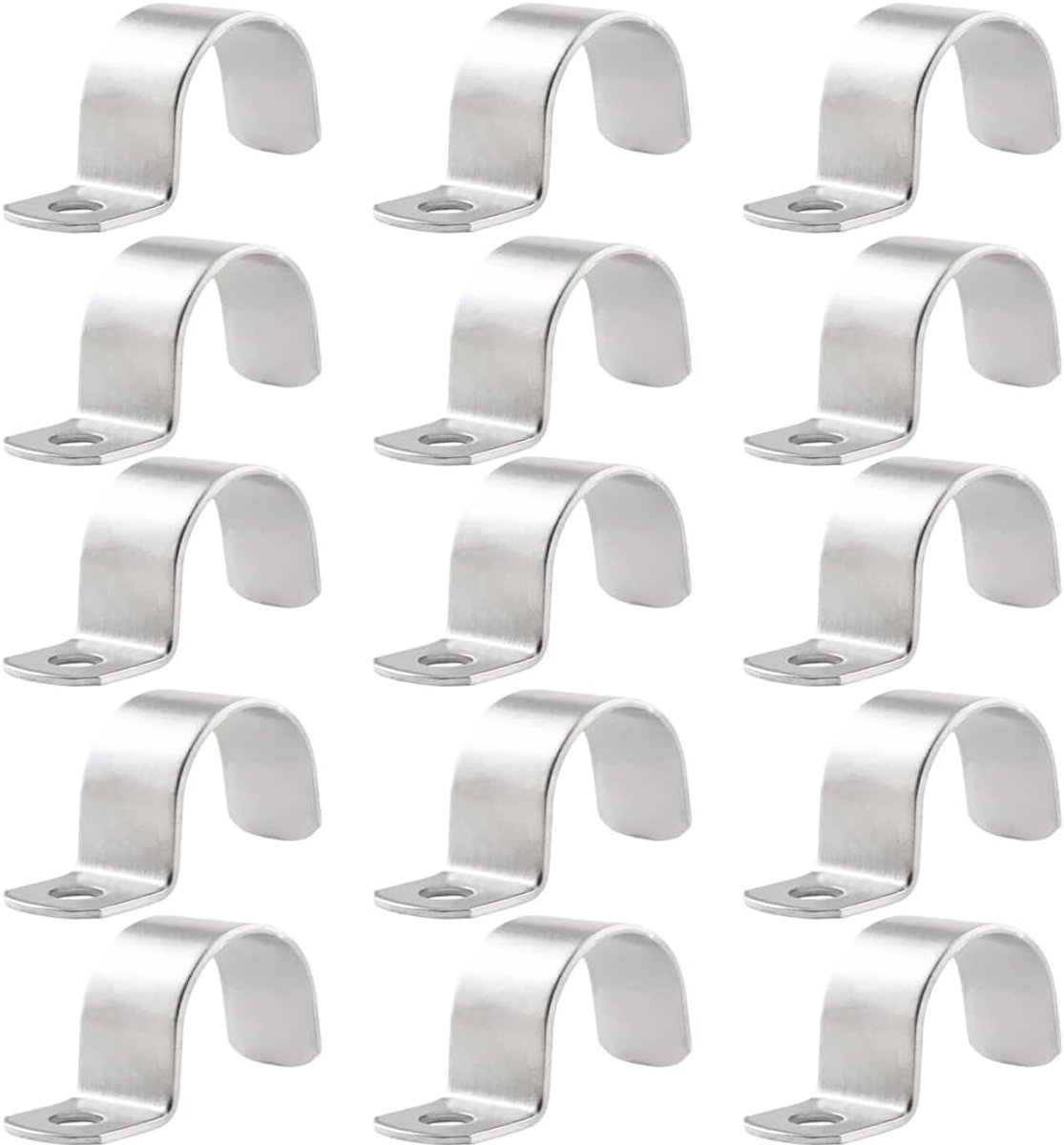 Buisklemmen M6 25 stuks - stalen zilveren clips - robuuste bevestiging - ideale kabelbevestiging - ShopVlot