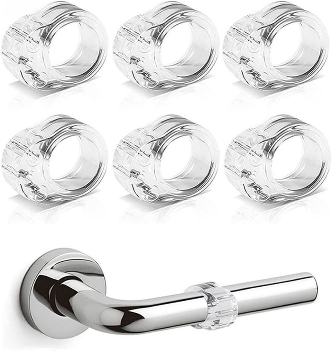 Deurstopper 18 mm - transparant pvc - gripbescherming - beschermt muren en meubels - ShopVlot
