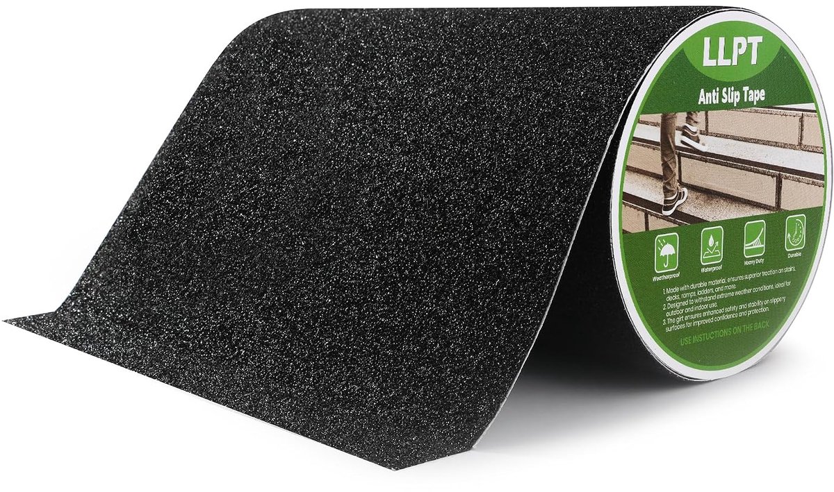 Grip tape 203 mm x 5 m - robuust antislip - voor trappen en hellingen - zorgt voor veiligheid - ShopVlot