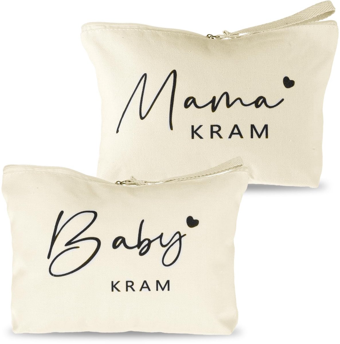 Solidchoice - Set van 2 Makeup Tassen voor Moeders en Baby's als Kraamcadeau