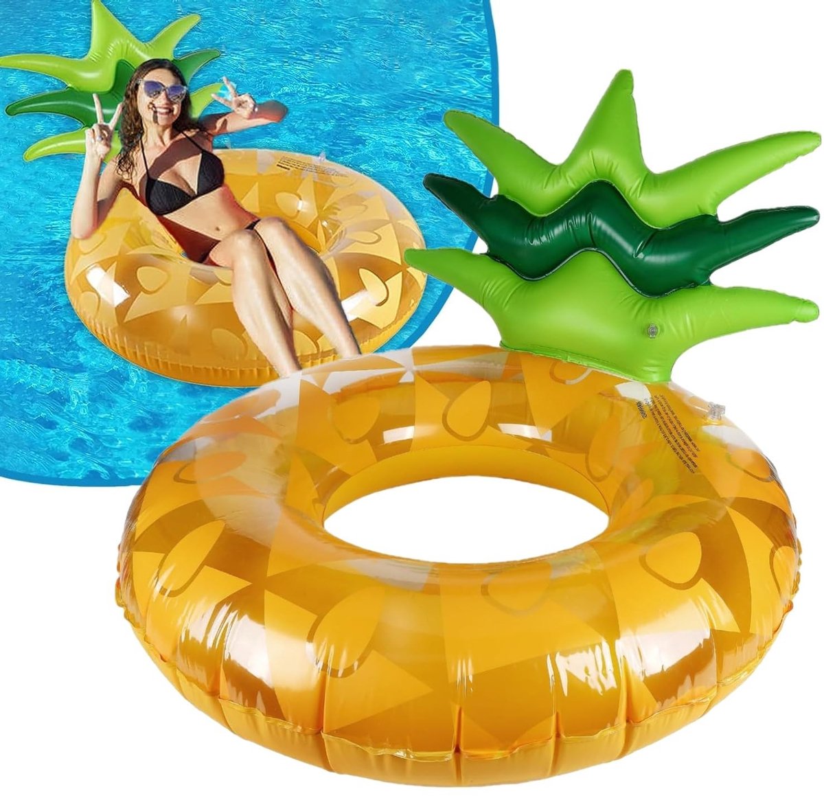 Solidchoice - Opblaasbare Ananas Zwemring voor Kinderen