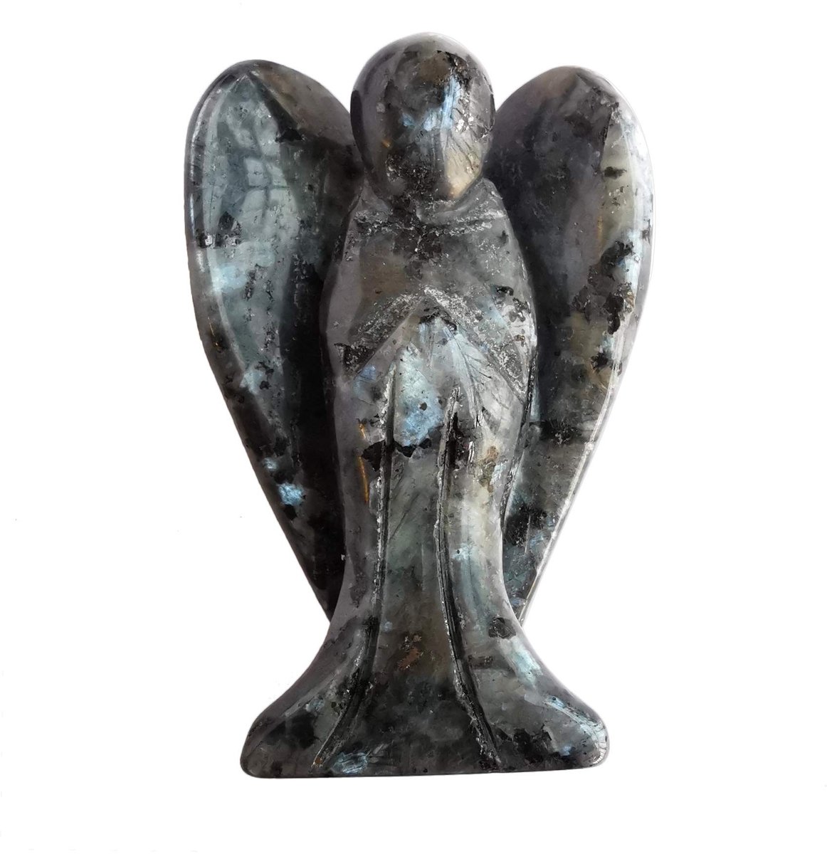 Solidchoice - Handgesneden Labradoriet Engel Figurine van 5 cm