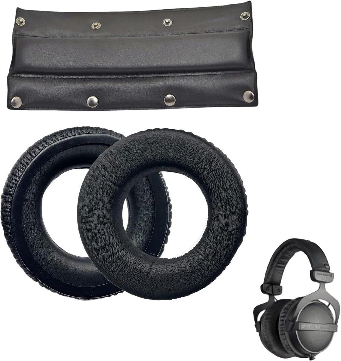 Vervangende hoofdband - Eiwit leer kussens - Comfortabel voor langdurig gebruik - Geschikt voor muziek en gaming - ShopVlot