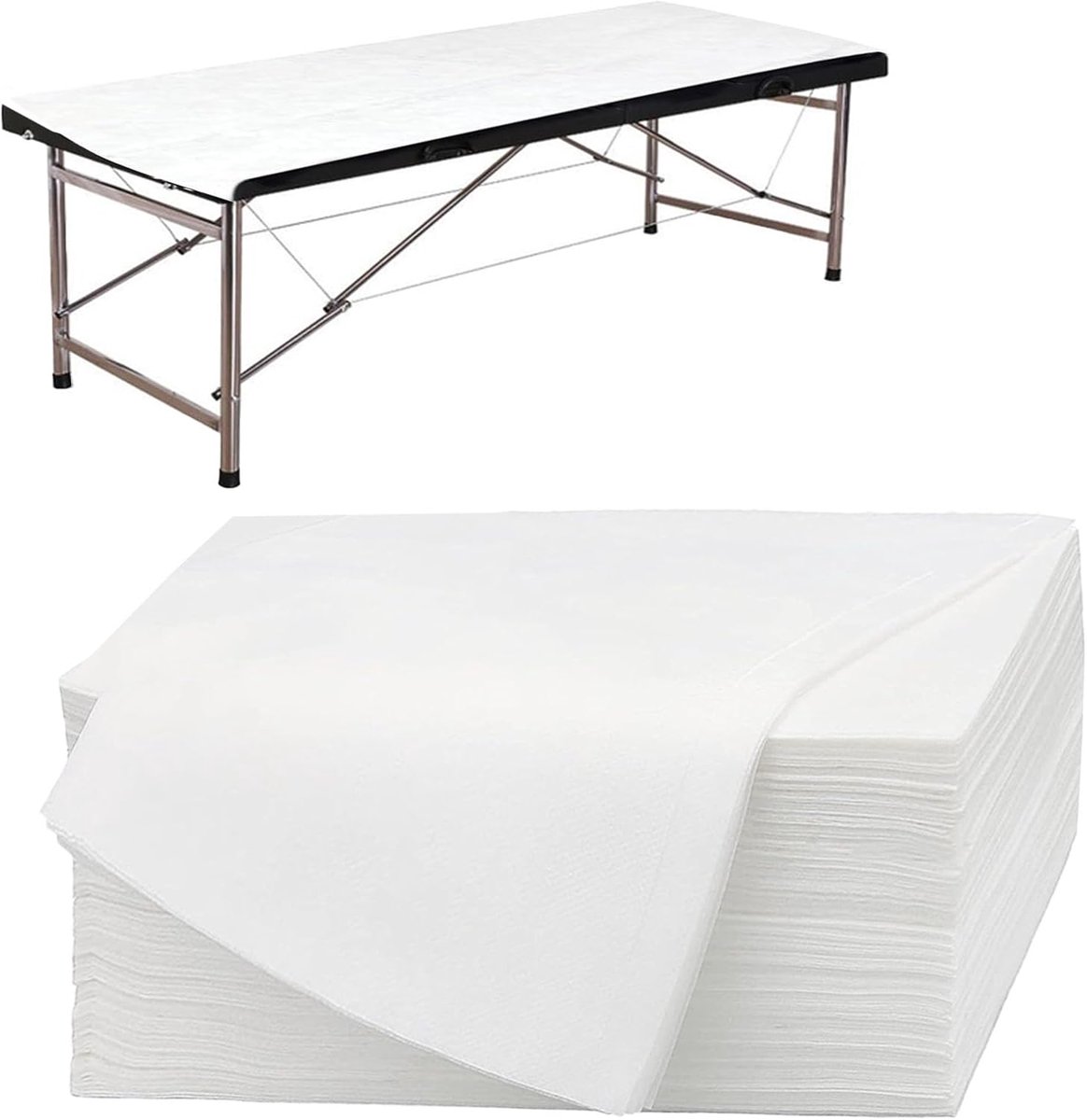 Verwisselbare Lakens 80 x 180 cm - Niet-geweven Bedlinnen - Ademend en Lichtgewicht - Ideaal voor Massage en Spa - ShopVlot