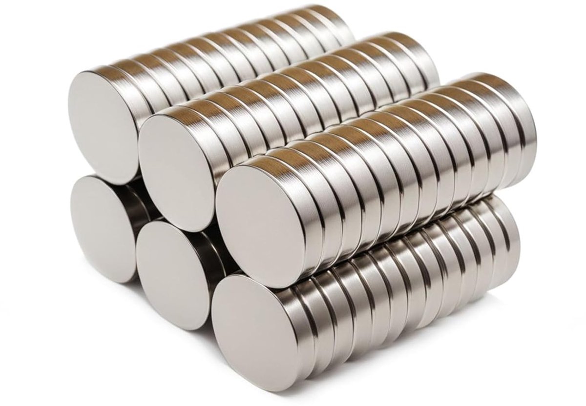 Mini magneten 10 x 2 mm - neodymium - set van 50 - ideaal voor whiteboard en koelkast - ShopVlot