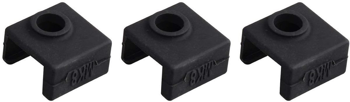 3D printer heater block silicone cover - 3 stuks - hittebestendig - verbetert temperatuurstabiliteit - ShopVlot