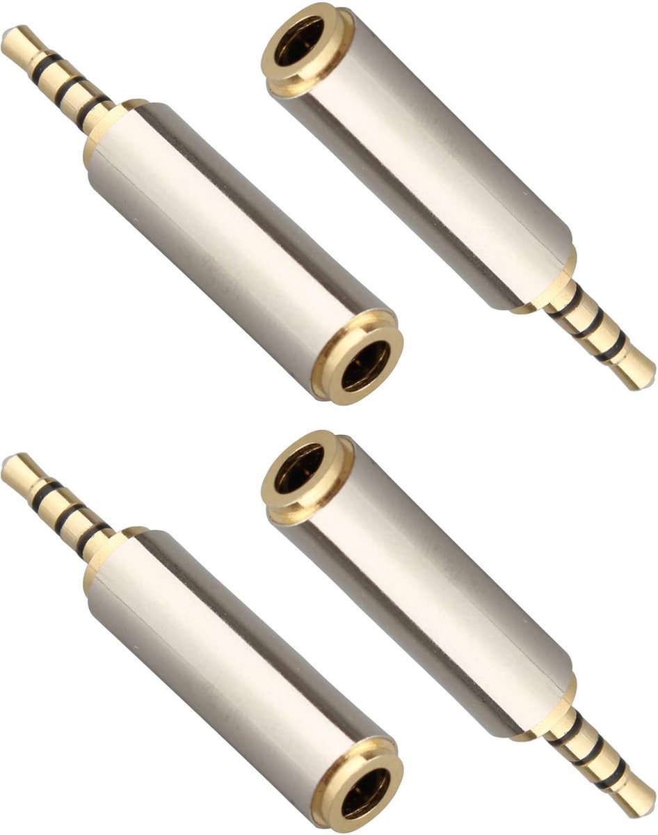 Stereo audio connector 2.5mm naar 3.5mm - verguld - plug & play - aansluitmogelijkheden voor audio-apparaten - ShopVlot