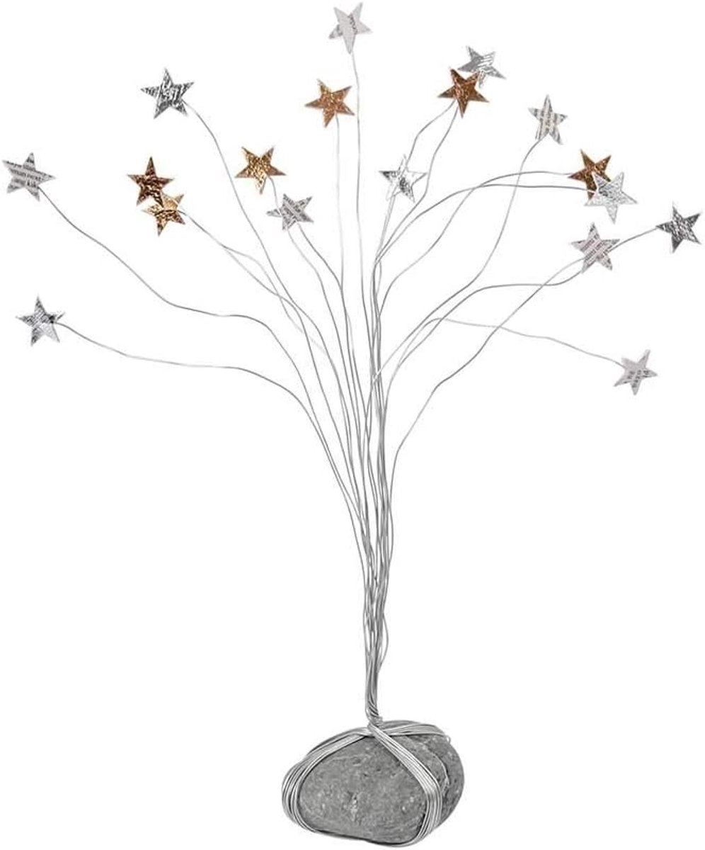 Wensboom winterbomen met sterren - papier en steen - sfeervolle decoratie - vertel verhalen van de winter - ShopVlot