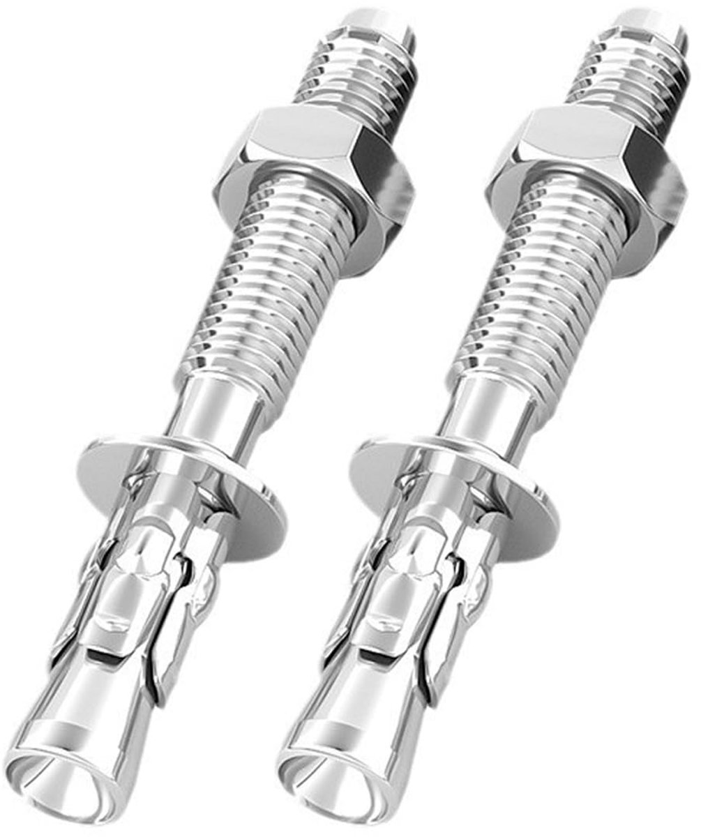 Krachtige ankers M10 x 80 mm - roestvrij staal 304 - met moer en sluitring - ideaal voor betonbevestiging - ShopVlot