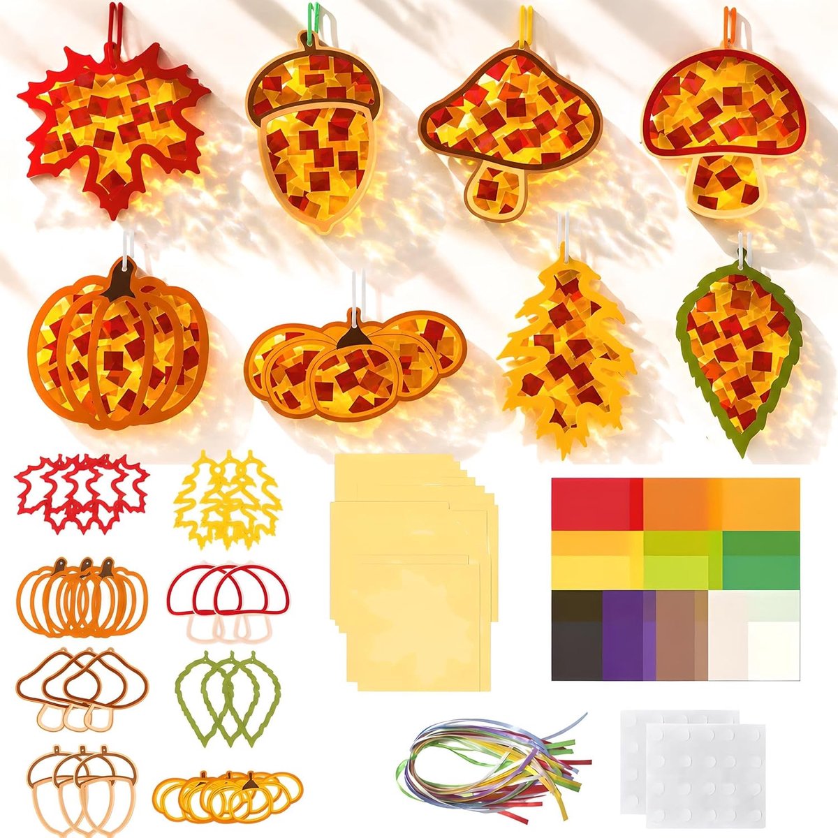 Zonvanger Set 24-delig - Papier - Herfstmotief - Eenvoudige vervaardiging - ShopVlot