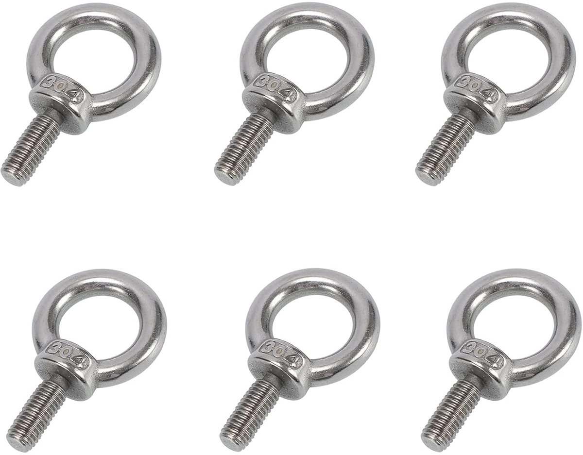 Ring schroeven M8 x 20mm - Rvs 304 - Hoge corrosiebestendigheid - Ideaal voor bevestigen en ophangen - ShopVlot
