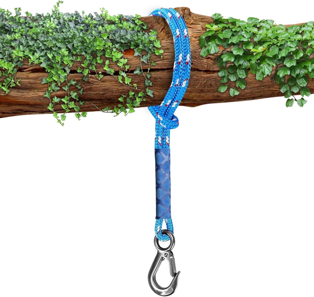 Swing Bevestiging voor Bomen, Verstelbare Hangtouw van 150 cm, Carabiner en Hangtouw voor Hangmatbevestiging aan Bomen, Ideaal voor Buitenactiviteiten en Tuinontspanning