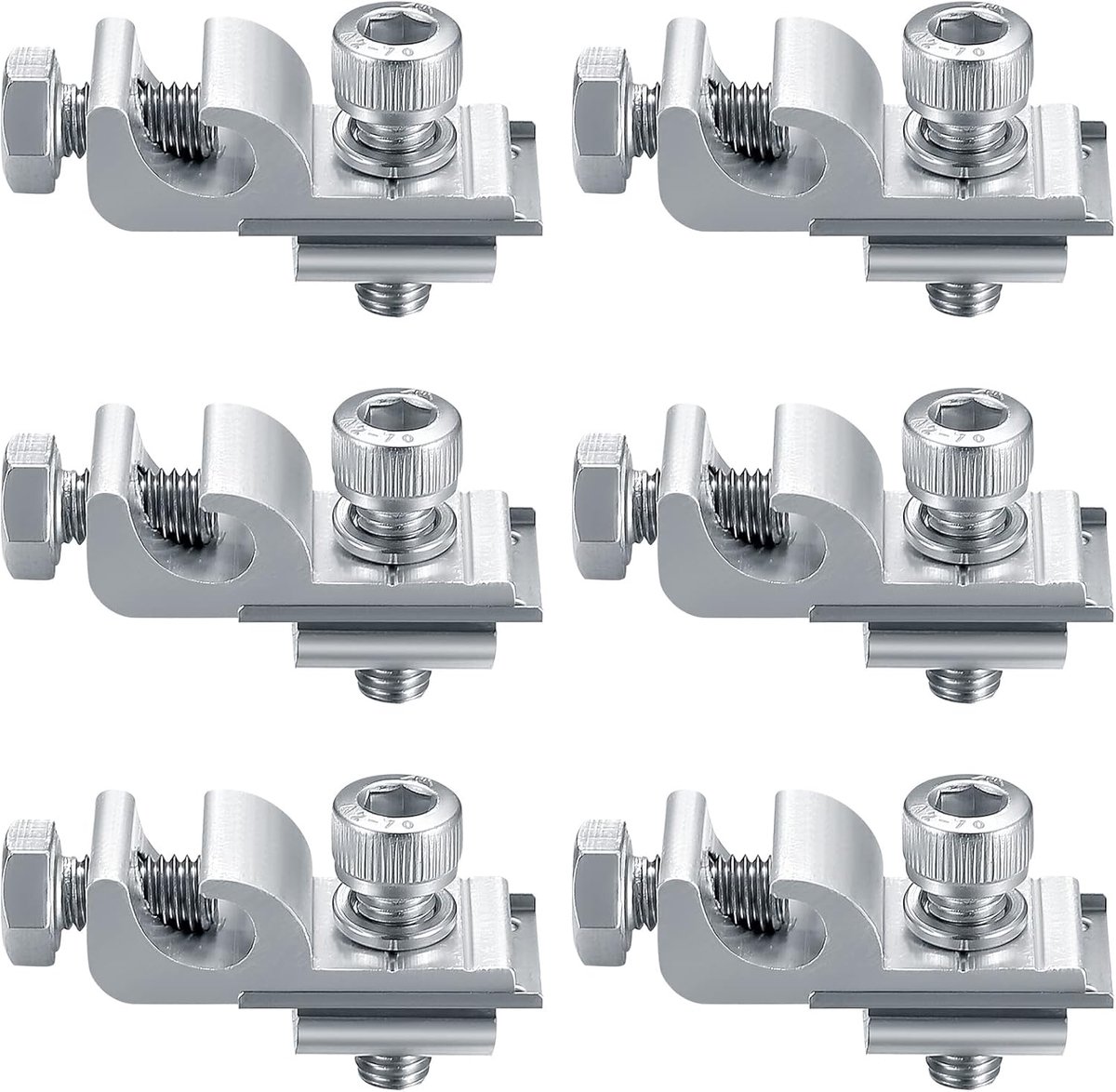 Solar panel grondclips 6 stuks - aluminium - corrosiebestendig - eenvoudig te installeren - ShopVlot