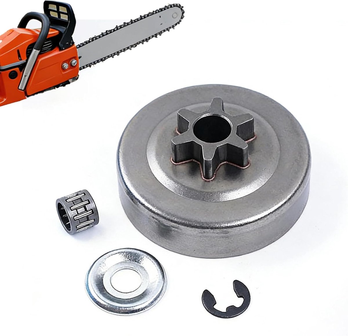 Koppelingstandwielset 3/8 inch 6T - compatibel met Stihl MS170, MS180, MS210, MS230, MS250 - ShopVlot
