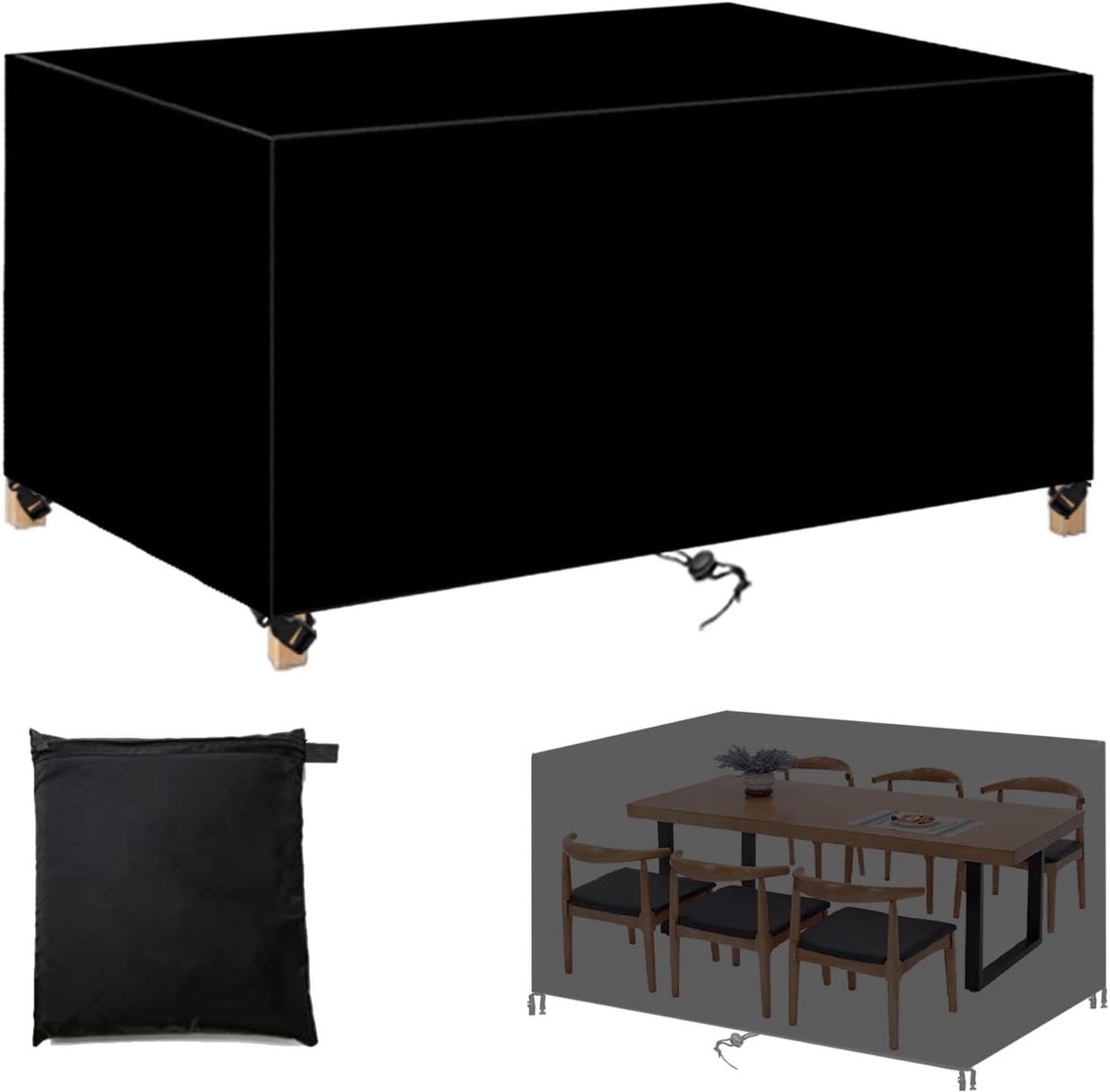Cover for Garden Furniture, Rectangular, Oxford Fabric, Tarpaulin, Snow Protection, Waterproof, Dustproof, Anti-UV for - ShopVlot