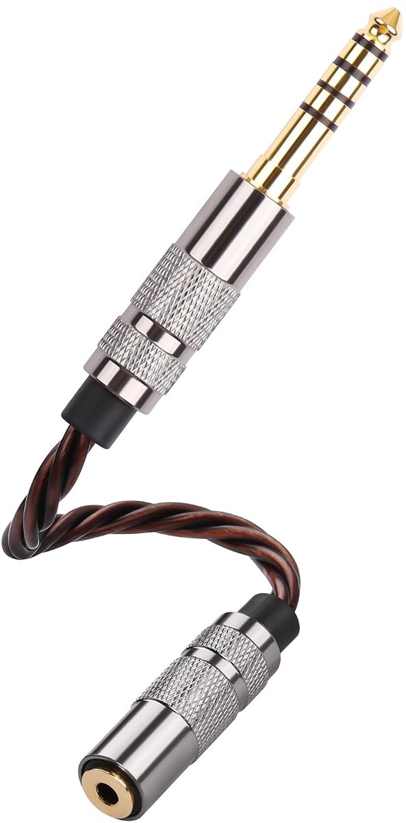 SinLoon 4.4mm to 2.5mm Balanced Audio Adapter Cable, Gold Plated OFC Braided Cable, Balanced Male to Balanced Female - ShopVlot
