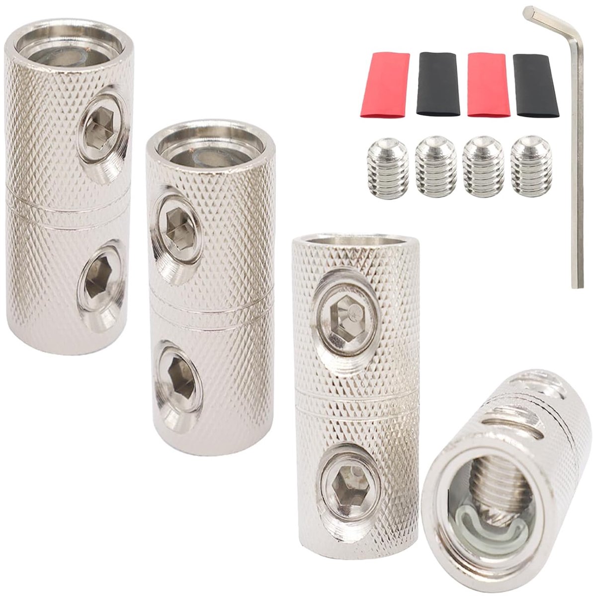 Pack of 4 10 mm² Impact Connectors Made of Pure Copper Nickel-Coated - ShopVlot