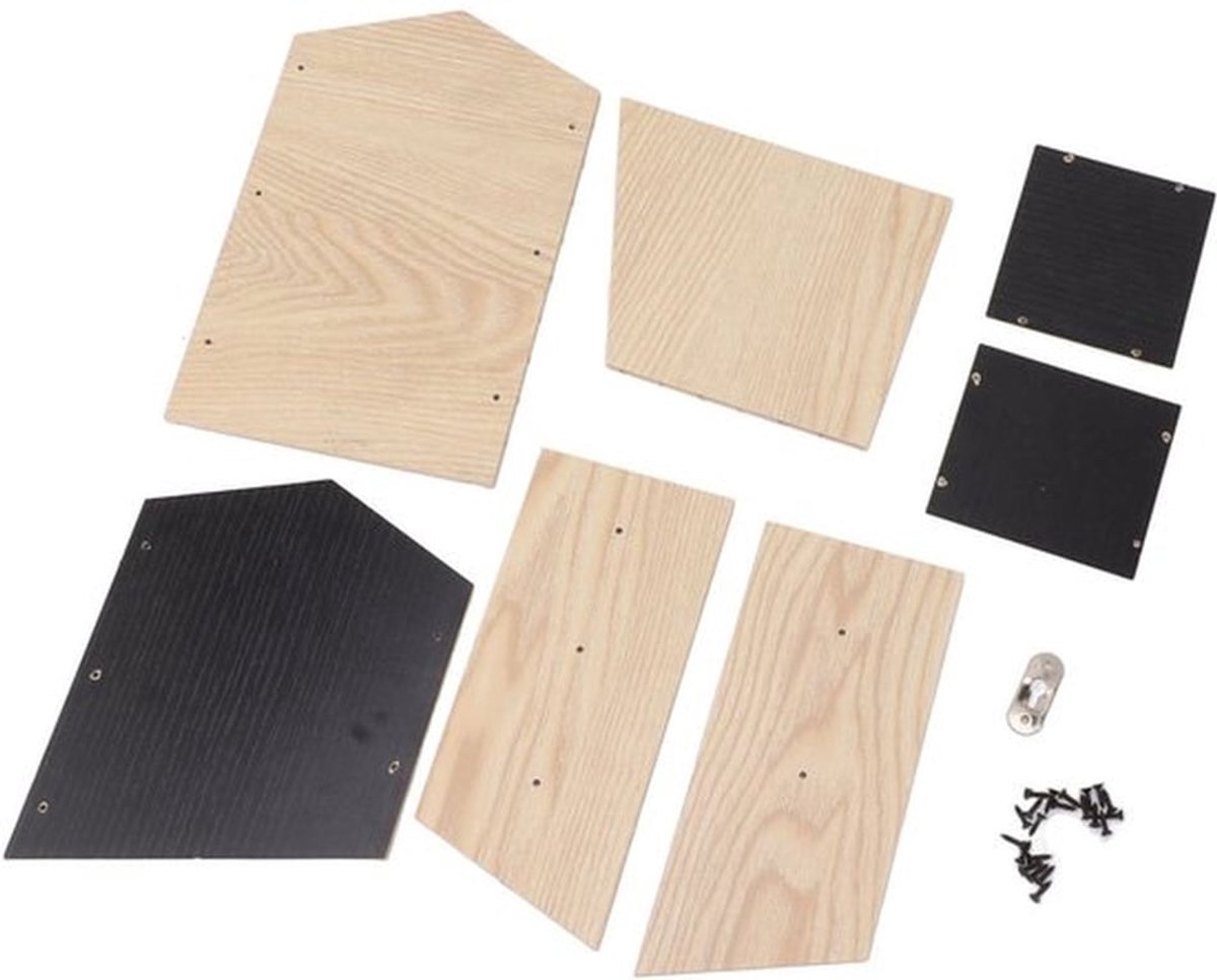 Houten Kasteel Vleermuizenhuizen, Vleermuizenhuis Set voor Buiten, Dubbele Kamer Houten Waterdichte Winddichte Vleermuizenbox Schuilplaats voor Tuin Patio 14.5x22.5x9cm