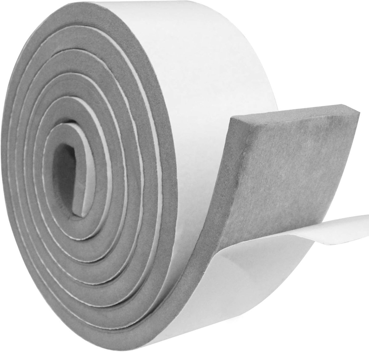 Self Adhesive Grey Foam Sealing Tape, 50mm Wide x 10mm Thick x 2m Long, Self Adhesive Foam for Window Door - ShopVlot