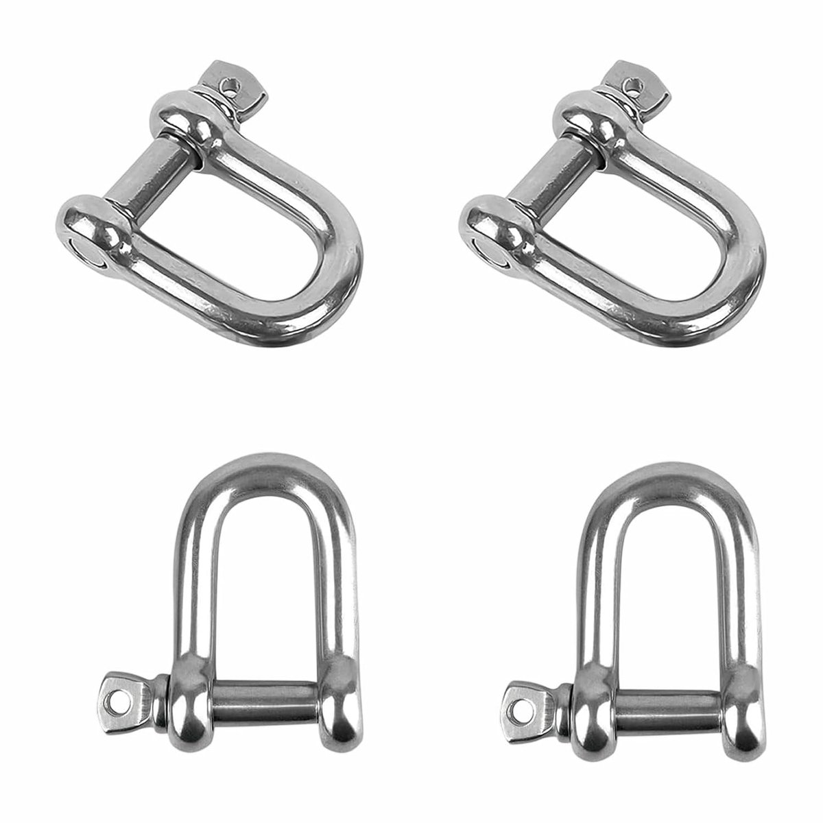 4 Pcs M8 Links Stainless Steel D-ring Links Anchor Hooks for Hoist, Steel Cables, Chains and Fixings Indoor and Outdoor - ShopVlot