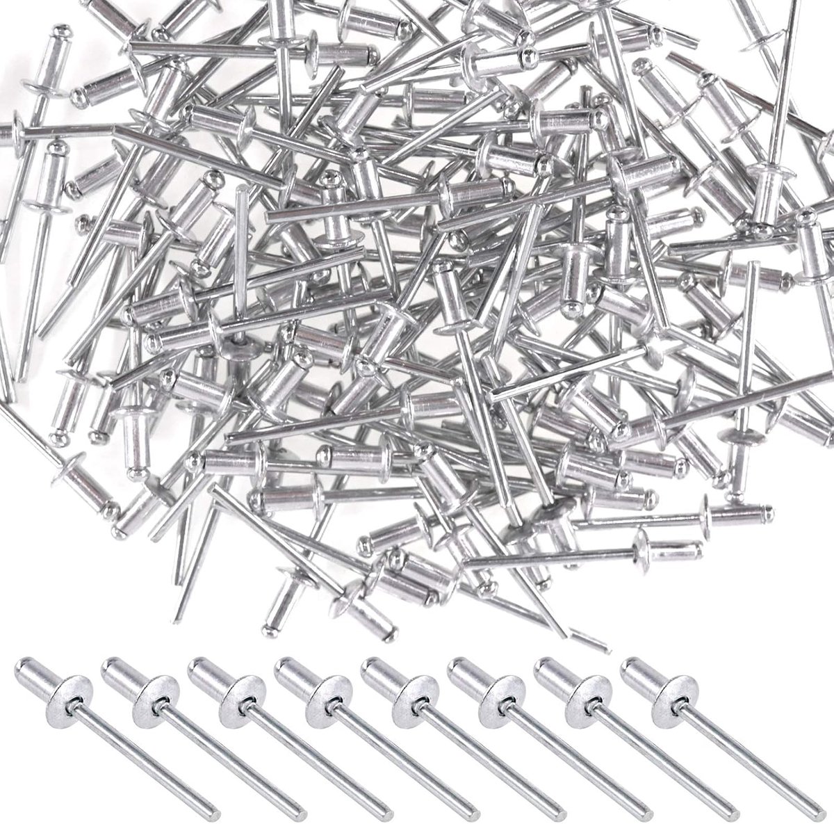 Blinde klinknagels 5/32 x 5/16 inch - aluminium - 120 stuks - ideaal voor metaalbewerking - ShopVlot