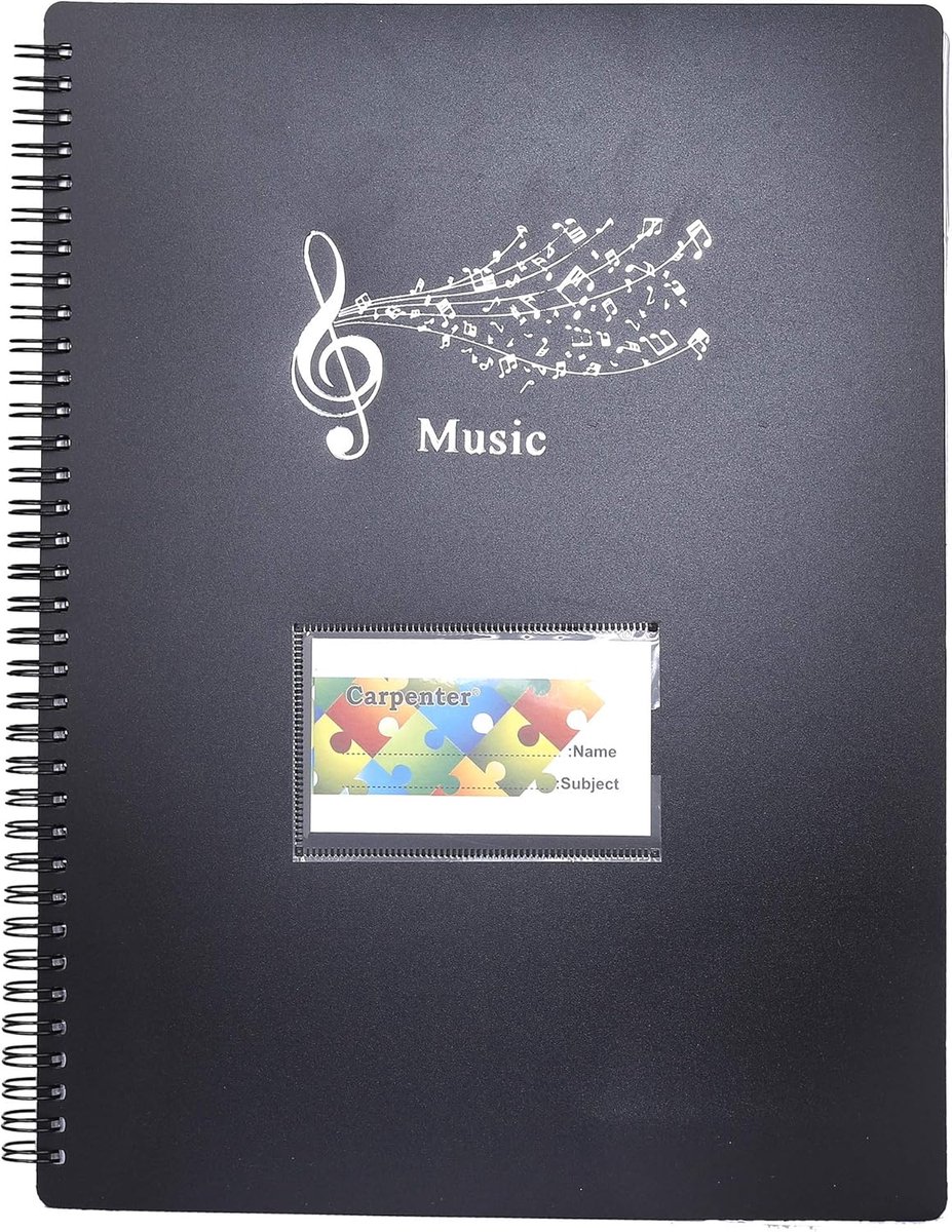 Muziekpartituren opbergmap A4 - 40 vakken - transparant polypropylene - ideaal voor het bewaren van bladmuziek - ShopVlot