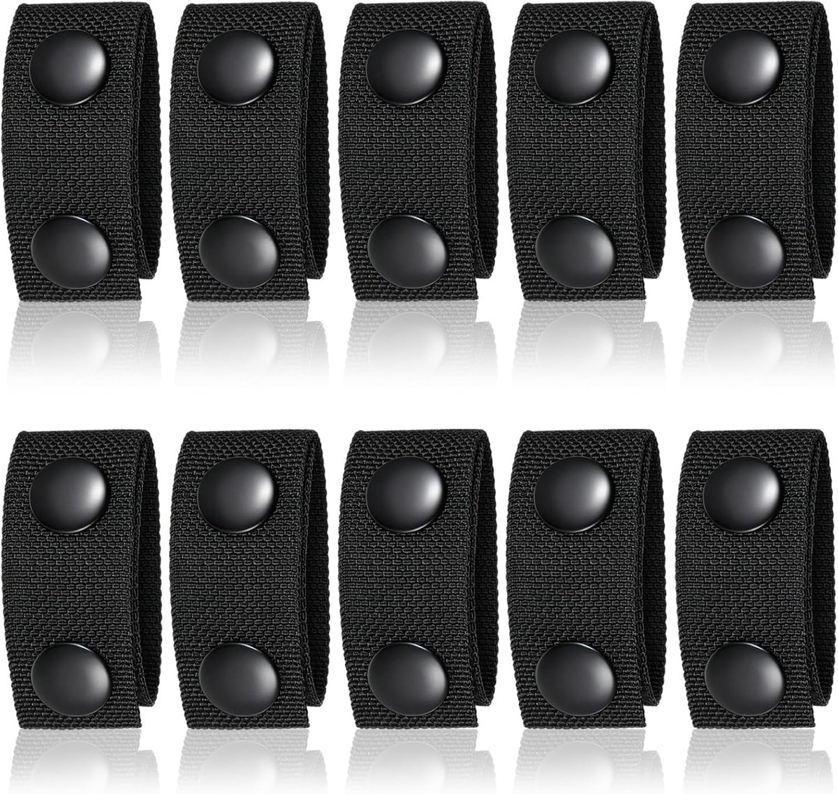Riemlussen 2,5 cm - Nylon zwart - Antislip en slijtvast - Geschikt voor veiligheids- en politiegebruik - ShopVlot