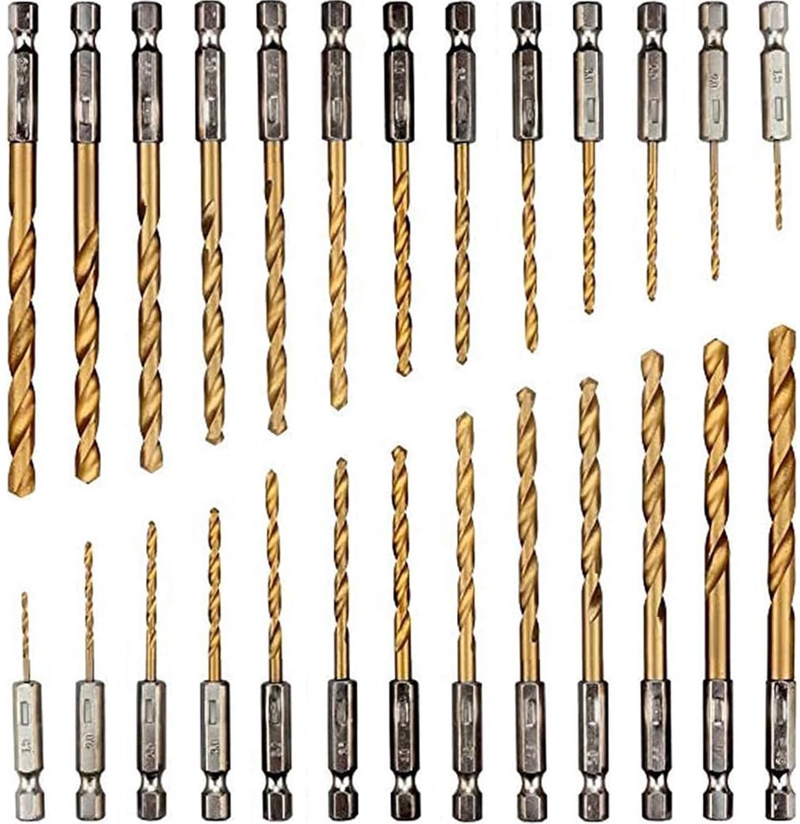 Boorkopset 26 Stuks - Titanium Coating - HSS Boor met Countersink - Duurzaam en Sterk - ShopVlot
