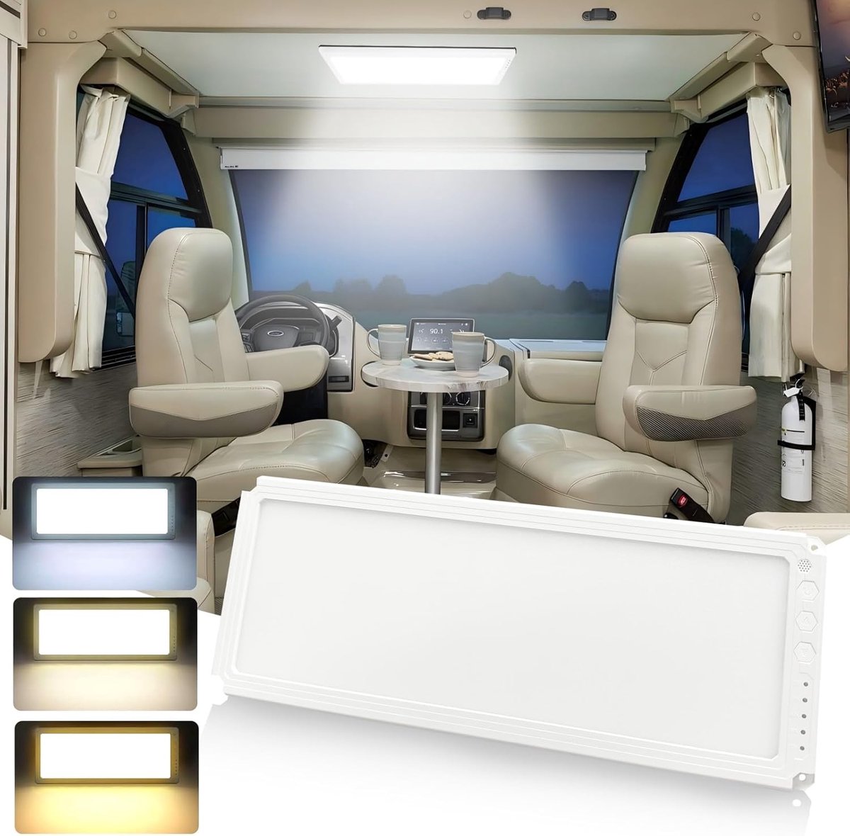 Camper binnenverlichting 12 V - dimbaar - 42 x 16,8 cm - perfecte sfeerverlichting voor motorhomes - ShopVlot
