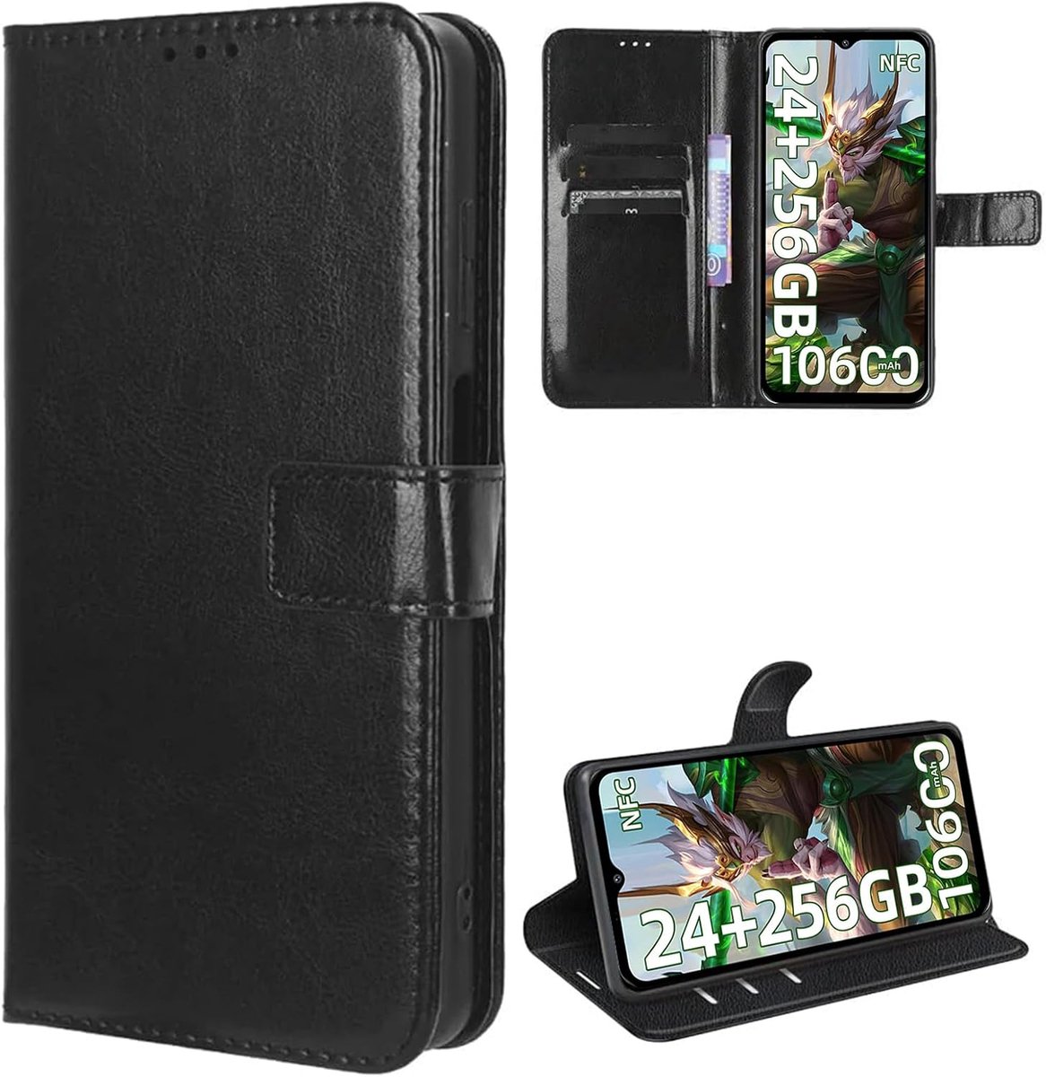 MEMELOKA Beschermhoes voor Oukitel WP23 Plus/WP23 Pro/WP23, schokbestendig, TPU, intern en premium flip - ShopVlot