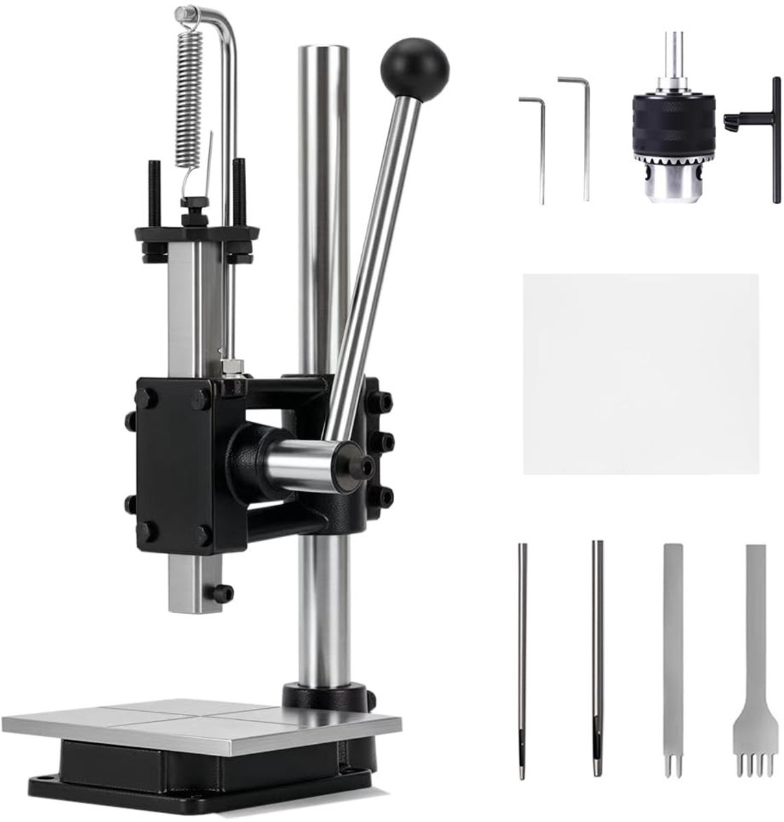 Lederen Perforator - Aluminium - Voor Huis en Doe-Het-Zelf - Met Accessoires