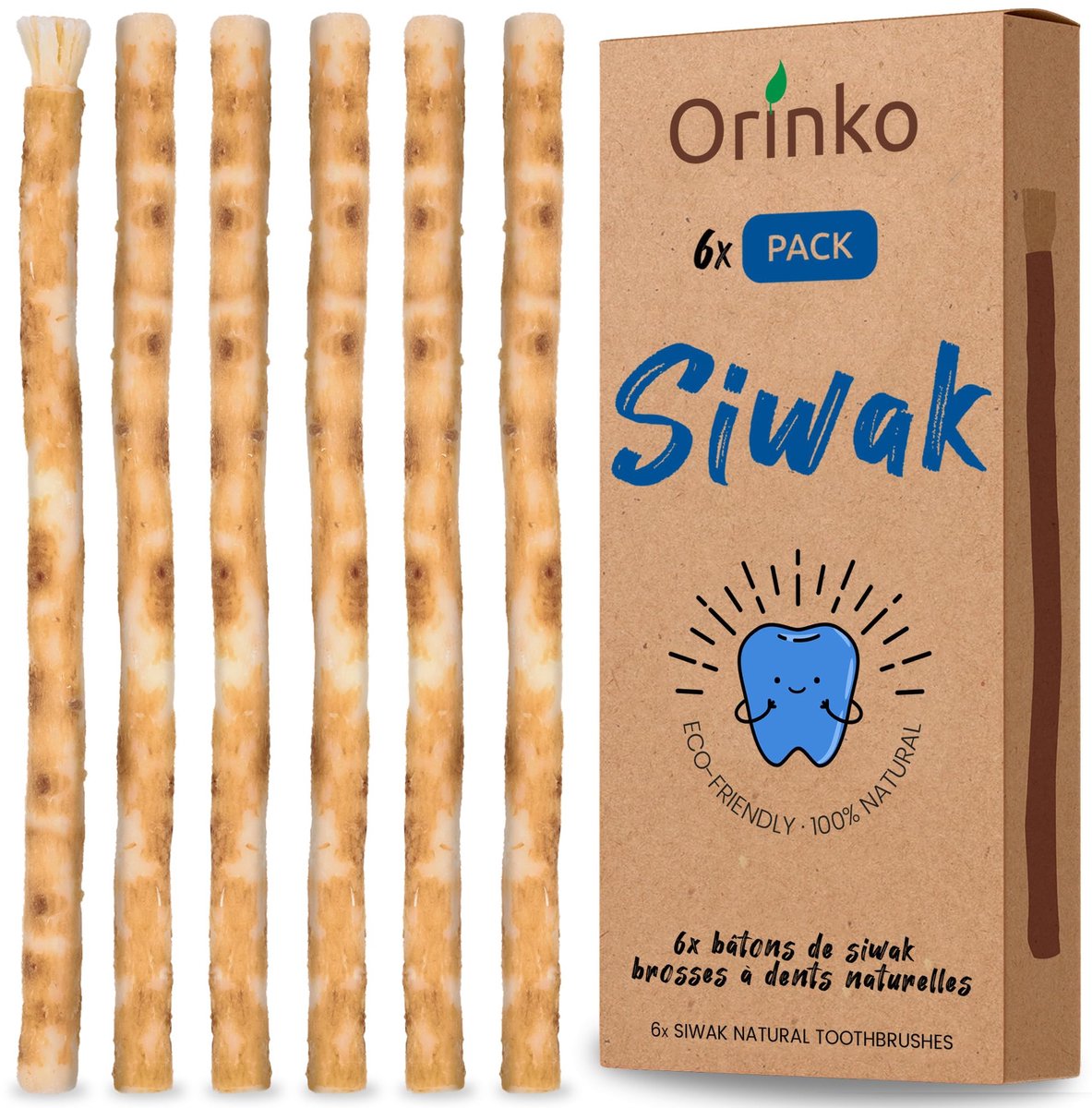 Miswak sticks x6 - Natuurlijke tandverzorging - Biologisch en duurzaam - Voor gezonde tanden - ShopVlot