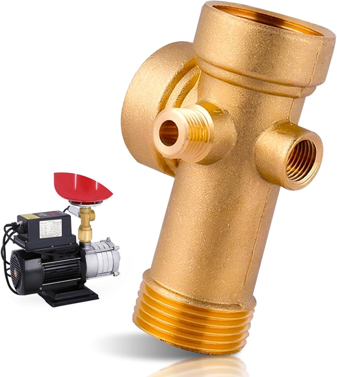 5 Way Brass Distributor, 1 Inch IG/AG 5-Way Water Distributor, Water Connection for House Water Pump and Diaphragm - ShopVlot