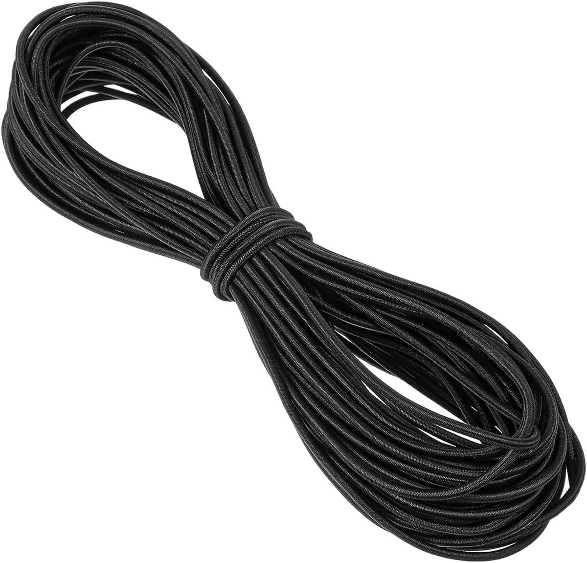 Elastic rubber cord 20 m - 2 mm zwart - sterk en duurzaam - ideaal voor DIY projecten - ShopVlot
