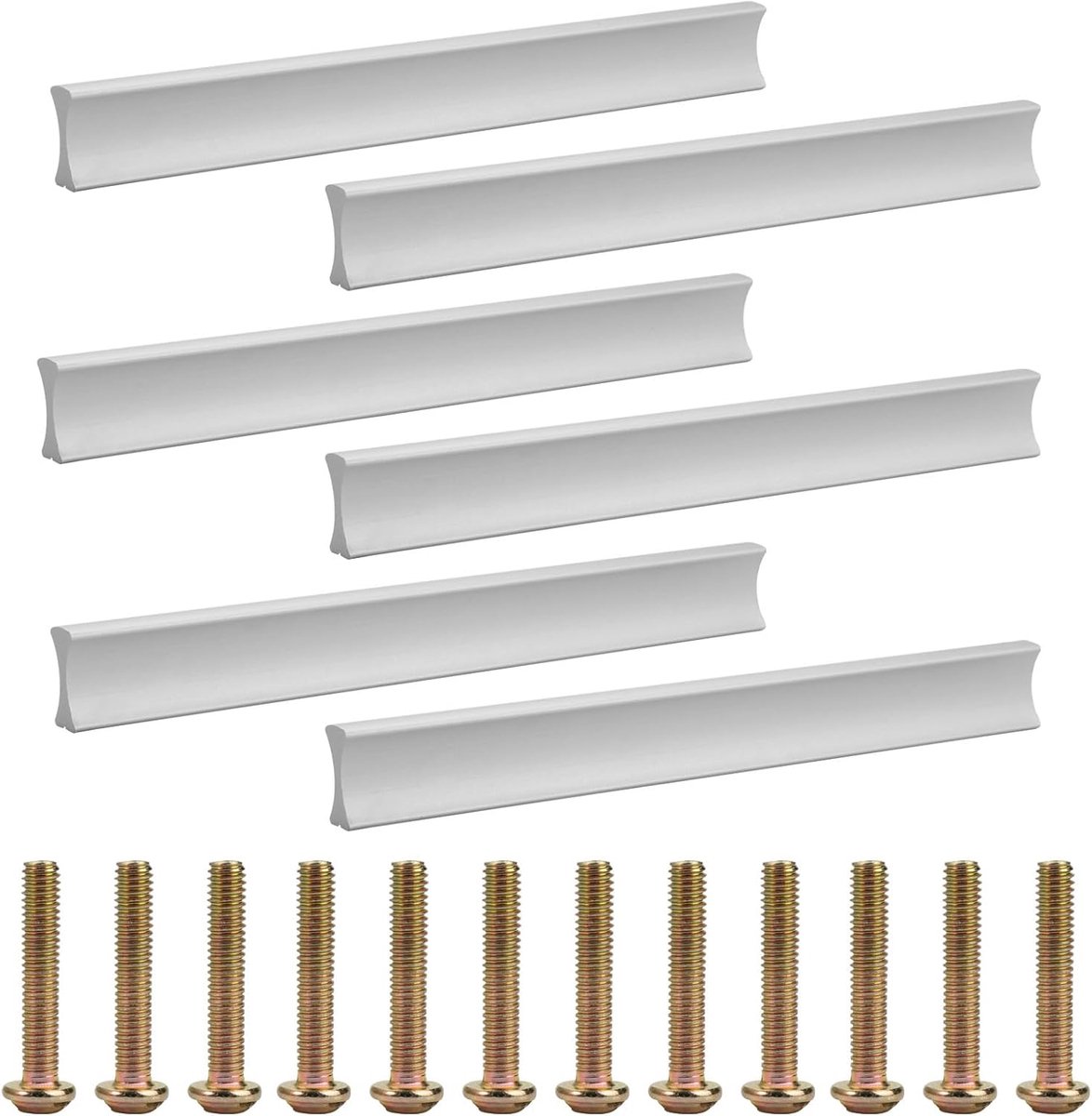 Kastgrepen 128 mm - aluminium handgrepen zilver - met schroeven - duurzaam en roestbestendig - ShopVlot
