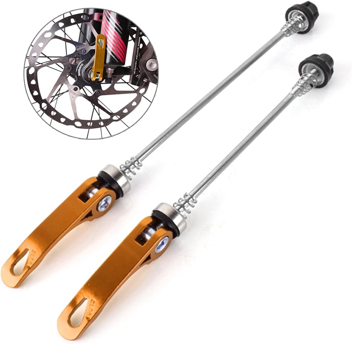 Fietsnaaf snelspanners voor voor- en achterwiel - Aluminium - Robuust en corrosiebestendig - ShopVlot