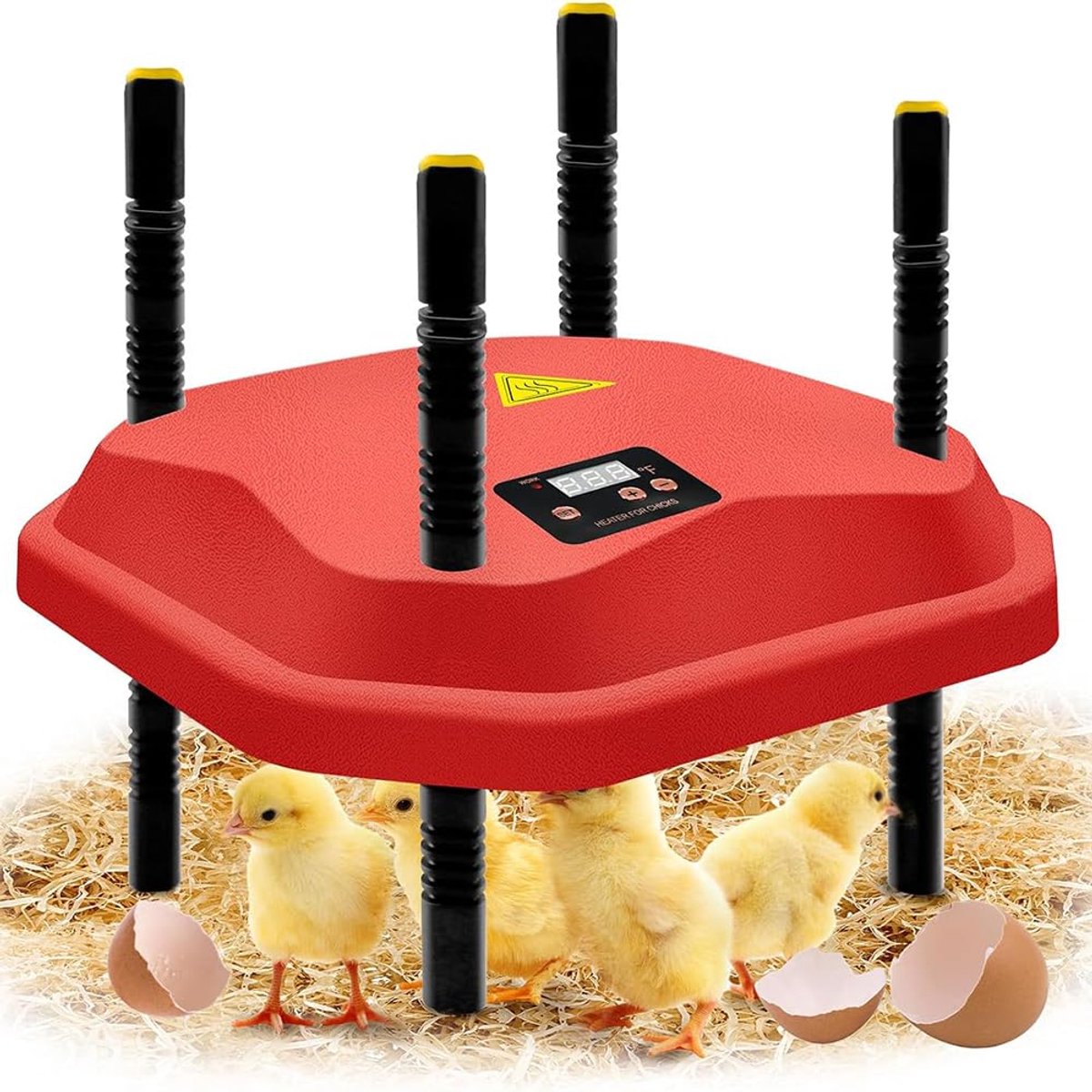 Kippen Broedverwarmingsplaat 25 x 25 cm - Verstelbare Hoogte/Temperatuur - Ideaal voor Kuikens en Eenden - ShopVlot