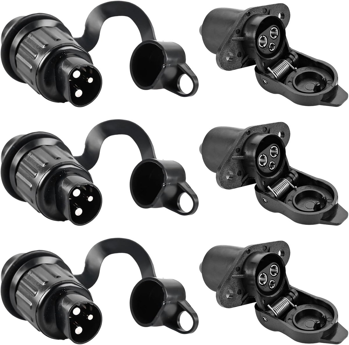 3-polige trailerplug 12V - hoogwaardige kunststof - duurzame behuizing - ideaal voor tractoren - ShopVlot