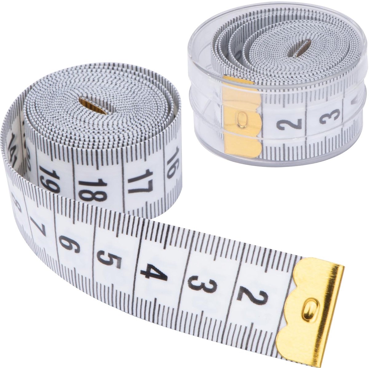 Naaimetre 1,5 m - polyfibre stof - plastic doos - nauwkeurige metingen voor hobby en beroep - ShopVlot