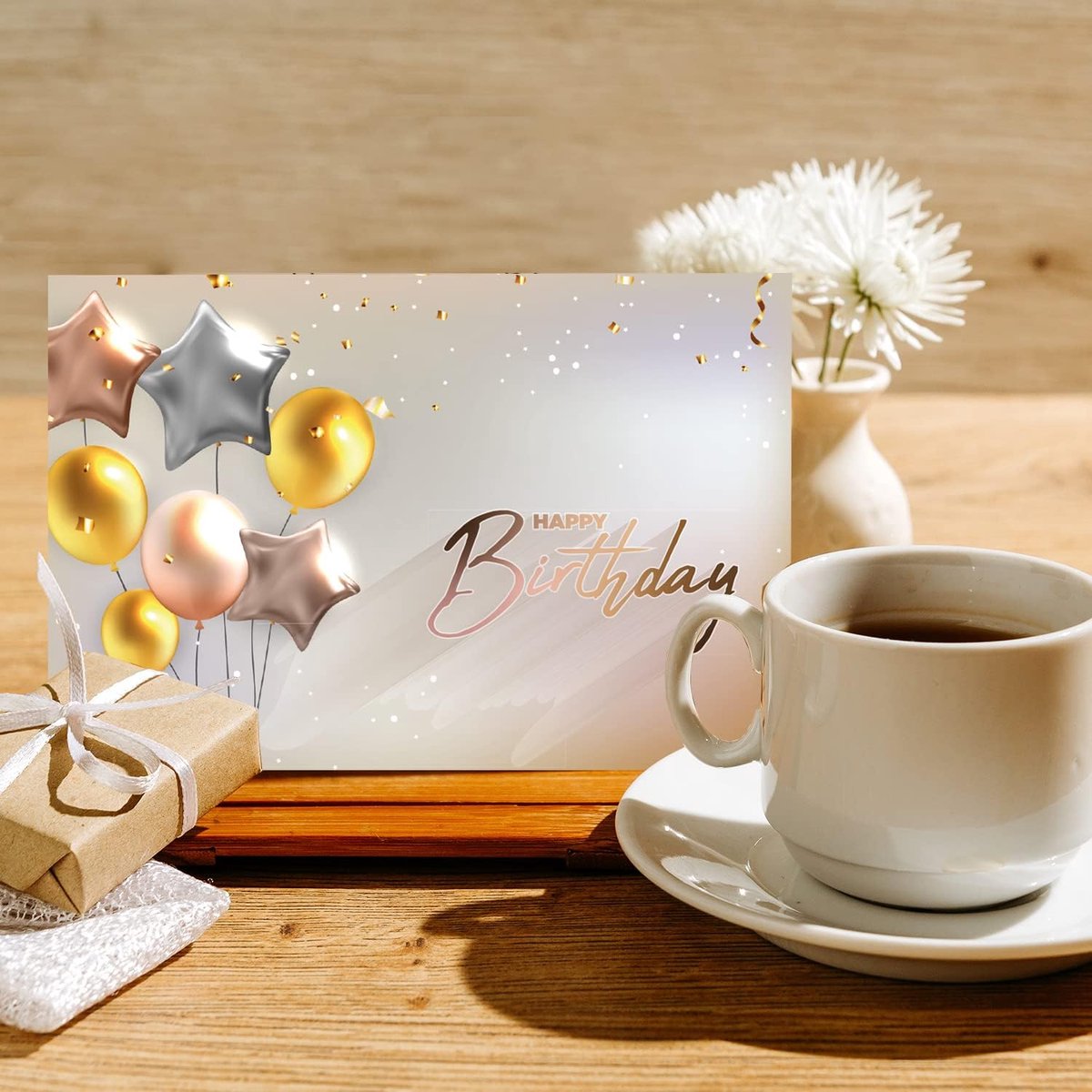 Verjaardagskaart 18 x 12 cm - Vouwkaart met Envelop - Uniek Design - Voor jarige job - ShopVlot