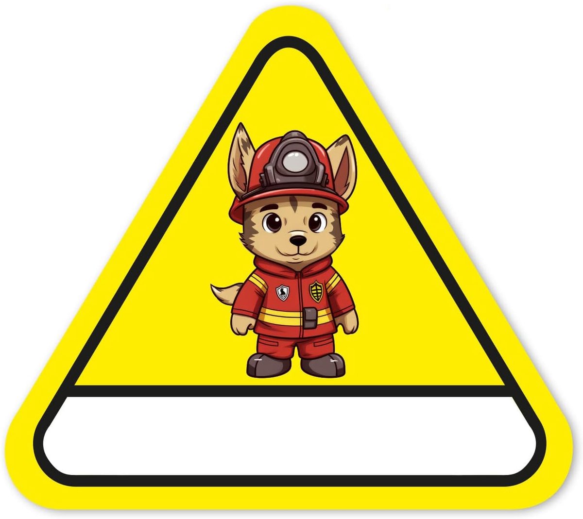 Finder stickers kinderen - brandweerman - 10 cm - reflecterend - voor snelle signalering - ShopVlot